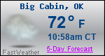 Weather Forecast for Big Cabin, OK