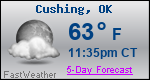 Weather Forecast for Cushing, OK