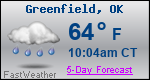 Weather Forecast for Greenfield, OK