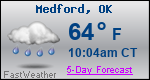 Weather Forecast for Medford, OK