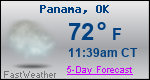 Weather Forecast for Panama, OK