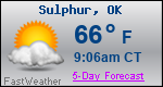 Weather Forecast for Sulphur, OK