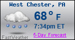 Weather Forecast for West Chester, PA