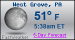 Weather Forecast for West Grove, PA