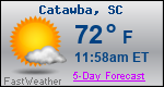 Weather Forecast for Catawba, SC