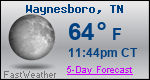 Weather Forecast for Waynesboro, TN