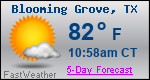 Weather Forecast for Blooming Grove, TX