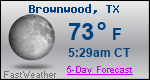 Weather Forecast for Brownwood, TX