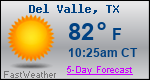 Weather Forecast for Del Valle, TX