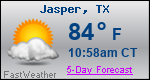 Weather Forecast for Jasper, TX