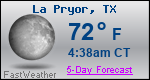 Weather Forecast for La Pryor, TX