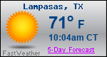 Weather Forecast for Lampasas, TX