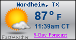 Weather Forecast for Nordheim, TX