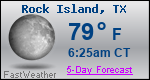 Weather Forecast for Rock Island, TX