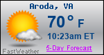 Weather Forecast for Aroda, VA