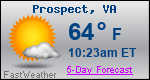 Weather Forecast for Prospect, VA