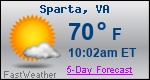 Weather Forecast for Sparta, VA