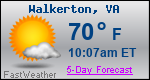 Weather Forecast for Walkerton, VA