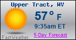 Weather Forecast for Upper Tract, WV