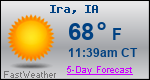 Weather Forecast for Ira, IA
