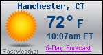 Weather Forecast for Manchester, CT