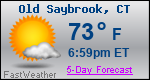 Weather Forecast for Old Saybrook, CT