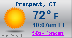 Weather Forecast for Prospect, CT