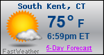 Weather Forecast for South Kent, CT