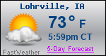 Weather Forecast for Lohrville, IA