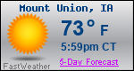 Weather Forecast for Mount Union, IA