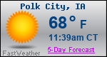 Weather Forecast for Polk City, IA