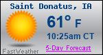 Weather Forecast for Saint Donatus, IA