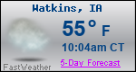 Weather Forecast for Watkins, IA