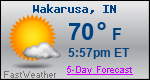 Weather Forecast for Wakarusa, IN