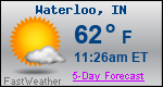 Weather Forecast for Waterloo, IN