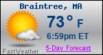 Weather Forecast for Braintree, MA