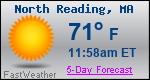 Weather Forecast for North Reading, MA