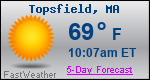 Weather Forecast for Topsfield, MA