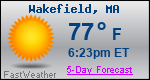 Weather Forecast for Wakefield, MA