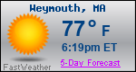 Weather Forecast for Weymouth, MA