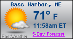 Weather Forecast for Bass Harbor, ME