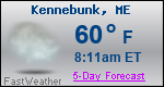 Weather Forecast for Kennebunk, ME