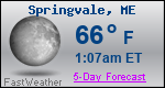 Weather Forecast for Springvale, ME