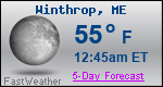Weather Forecast for Winthrop, ME