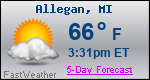 Weather Forecast for Allegan, MI