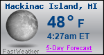 Weather Forecast for Mackinac Island, MI