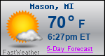 Weather Forecast for Mason, MI
