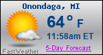 Weather Forecast for Onondaga, MI