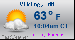 Weather Forecast for Viking, MN