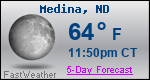 Weather Forecast for Medina, ND